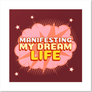 Manifesting my dream Life Law of Attraction Mindset Red Posters and Art